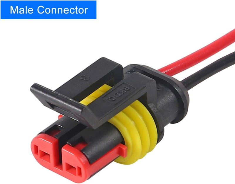 AiTrip 10 Pack 2 Pin Wire Connector 16 AWG Waterproof Automotive Electrical Connectors Deutsch Connector Male and Female Wire Connectors for Car Truck Boat - Image 4